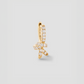 Knot Micro Huggie in 18K Yellow Gold with Pavé White Diamonds