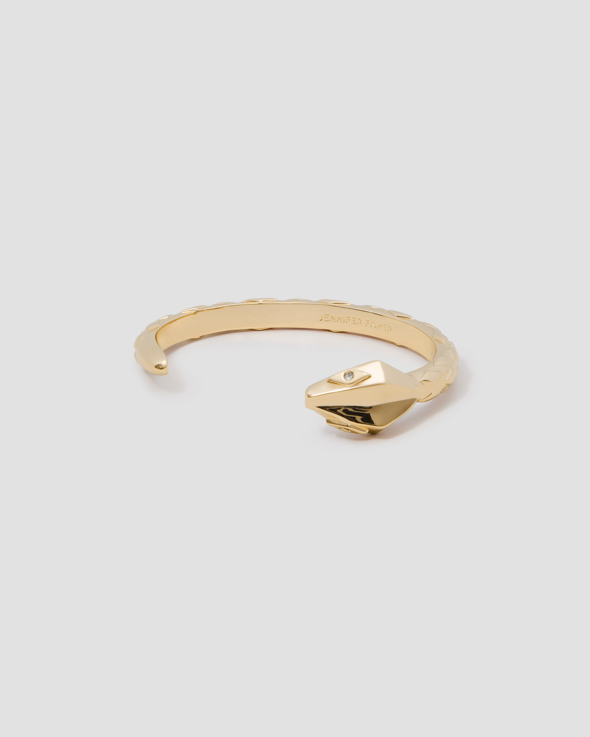 Snake Cuff bracelet - front view | female gold bracelet