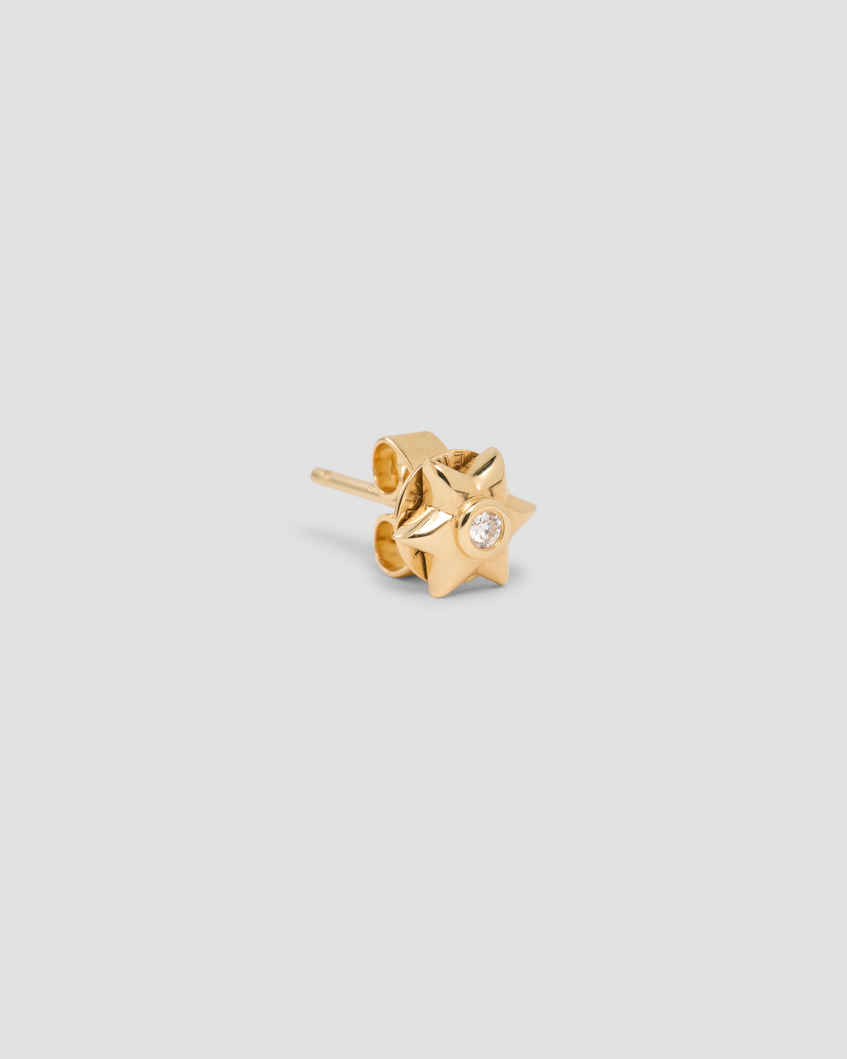 Star Of David Stud gold charm - close-up detail | necklace with charms