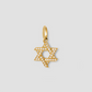 Star of David Charm with Pavé White Diamonds