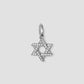 Star of David Charm with Pavé White Diamonds