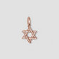 Star of David Charm with Pavé White Diamonds