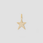 Star Charm with Pavé White Diamonds in 18K Yellow Gold