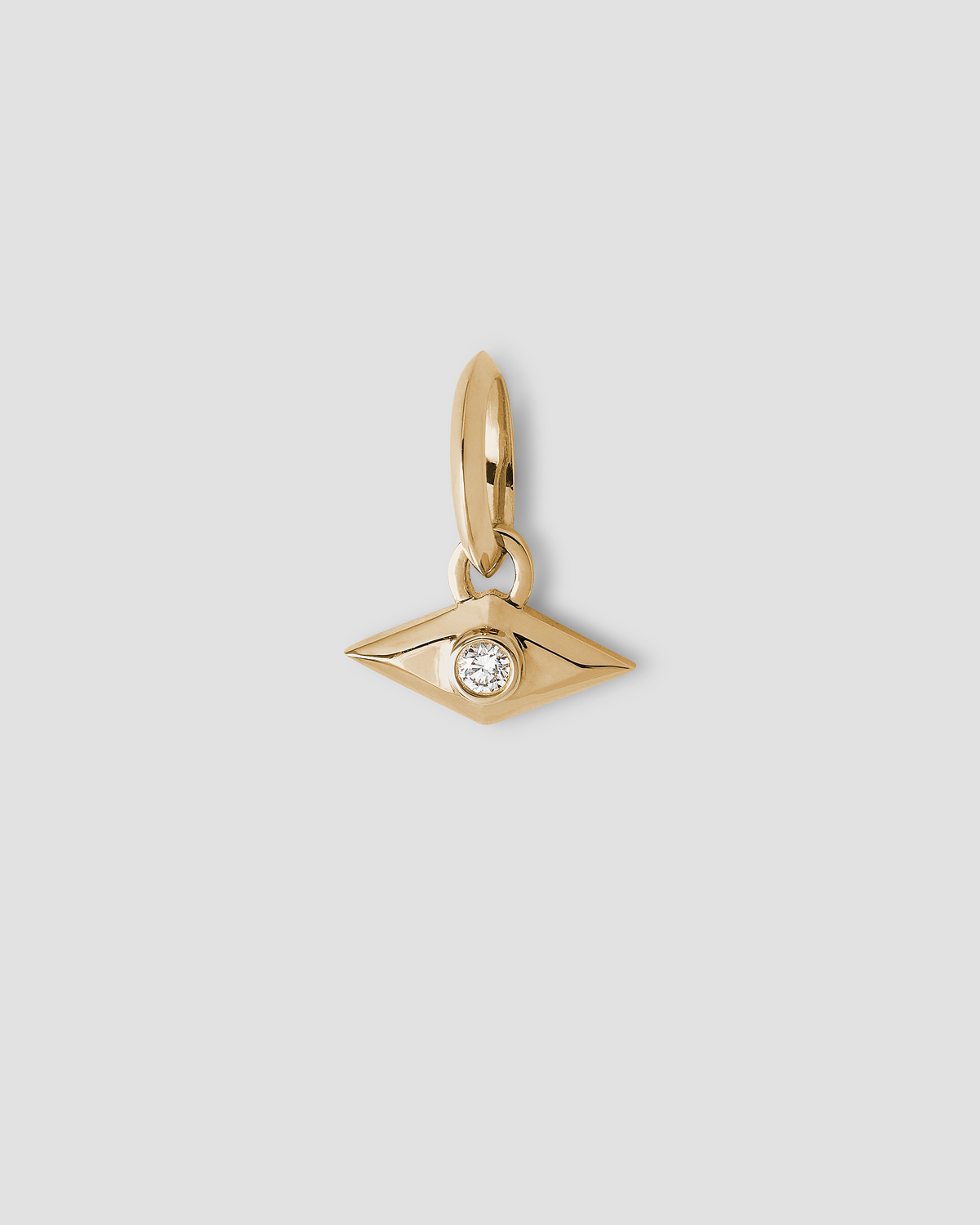 Mini Evil Eye Charm gold charm - front view | necklace with charms