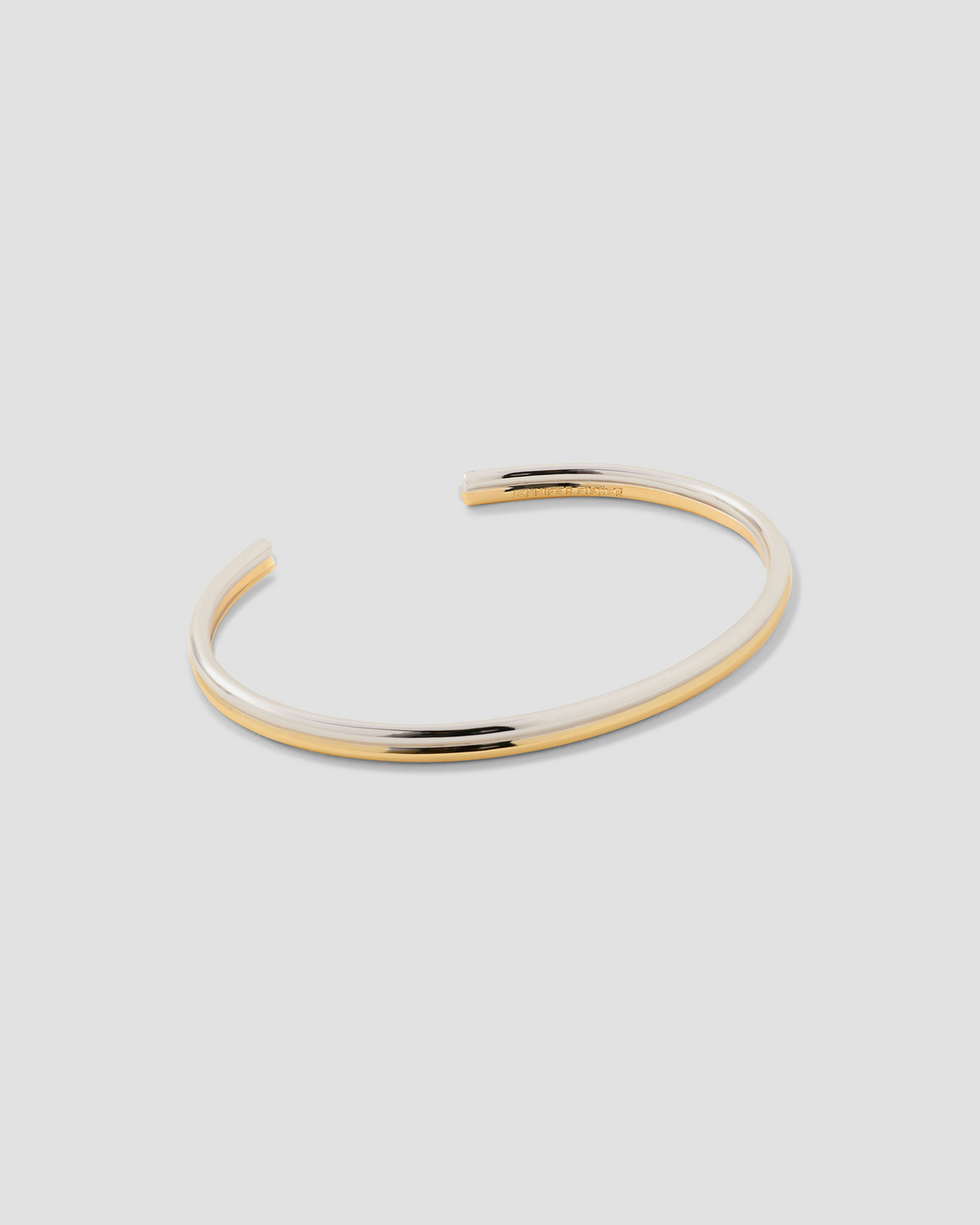 Two Tone Thread Cuff bracelet - front view | real gold bracelet for women