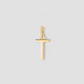 Minimal Block Letter Charm in 14K Yellow Gold