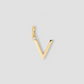 Minimal Block Letter Charm in 14K Yellow Gold
