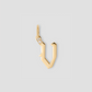 Capital Gothic Letter Charm with Diamond in 18K Yellow Gold