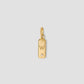 Minimal Block Letter Dog Tag in 18K Yellow Gold