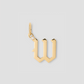 Capital Gothic Letter Charm with Diamond in 18K Yellow Gold