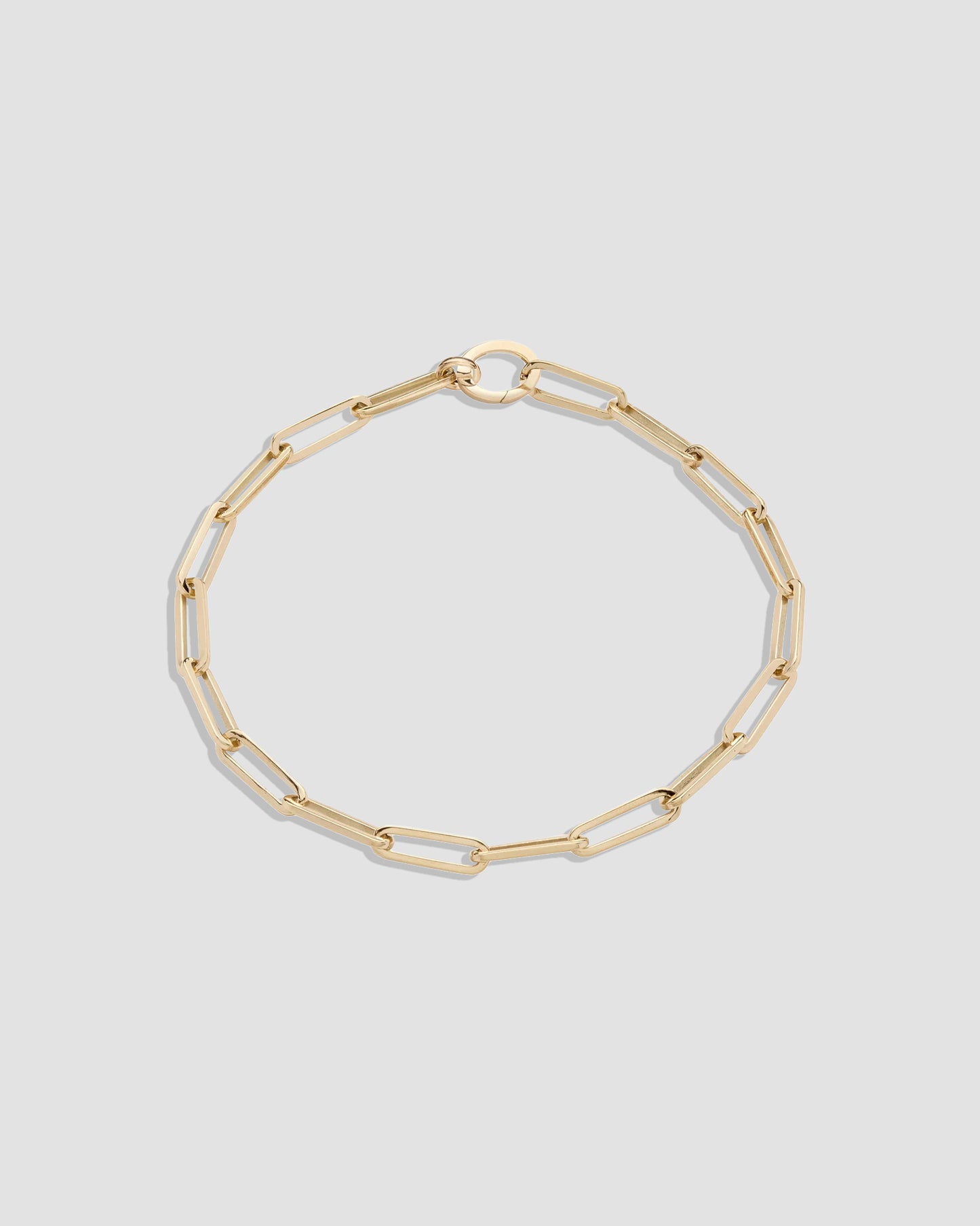 14k Long Link Charm Bracelet