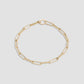 Long Link Charm Bracelet in 14K Yellow Gold