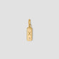 Minimal Block Letter Dog Tag in 18K Yellow Gold