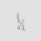 Capital Gothic Letter Charm with Pavé White Diamonds
