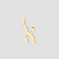 Capital Gothic Letter Charm with Diamond in 18K Yellow Gold