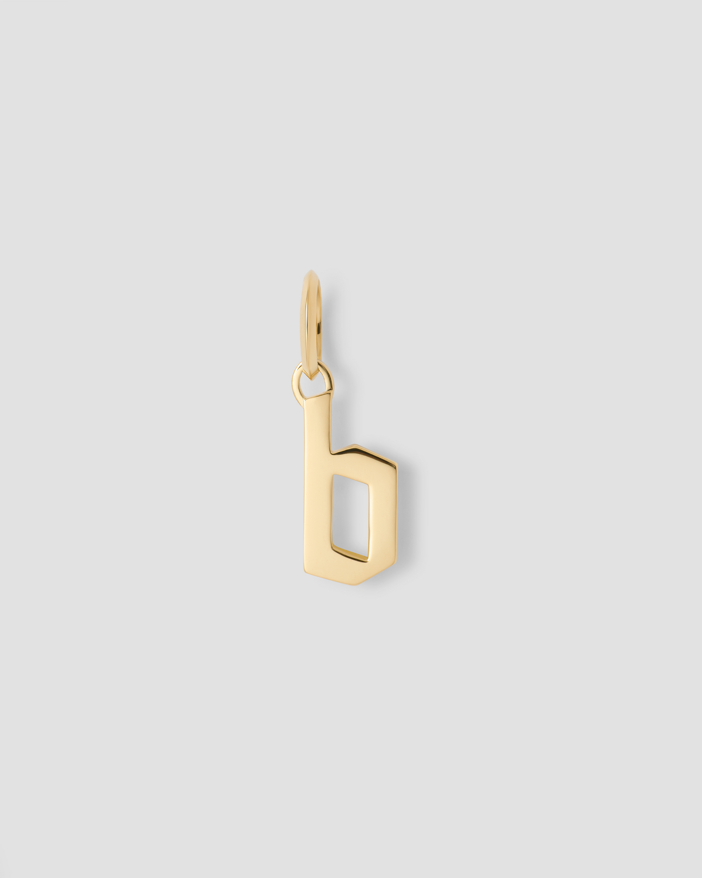 Lower Case Gothic Letter Charm in 14K Yellow Gold