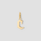 Lower Case Gothic Letter Charm in 14K Yellow Gold