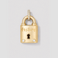 Personalized Large Lock with Two Diamonds