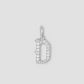 Capital Gothic Letter Charm with Pavé White Diamonds