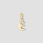 Lower Case Gothic Letter Charm in 14K Yellow Gold