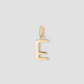 Minimal Block Letter Charm in 14K Yellow Gold