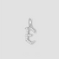 Capital Gothic Letter Charm with Pavé White Diamonds