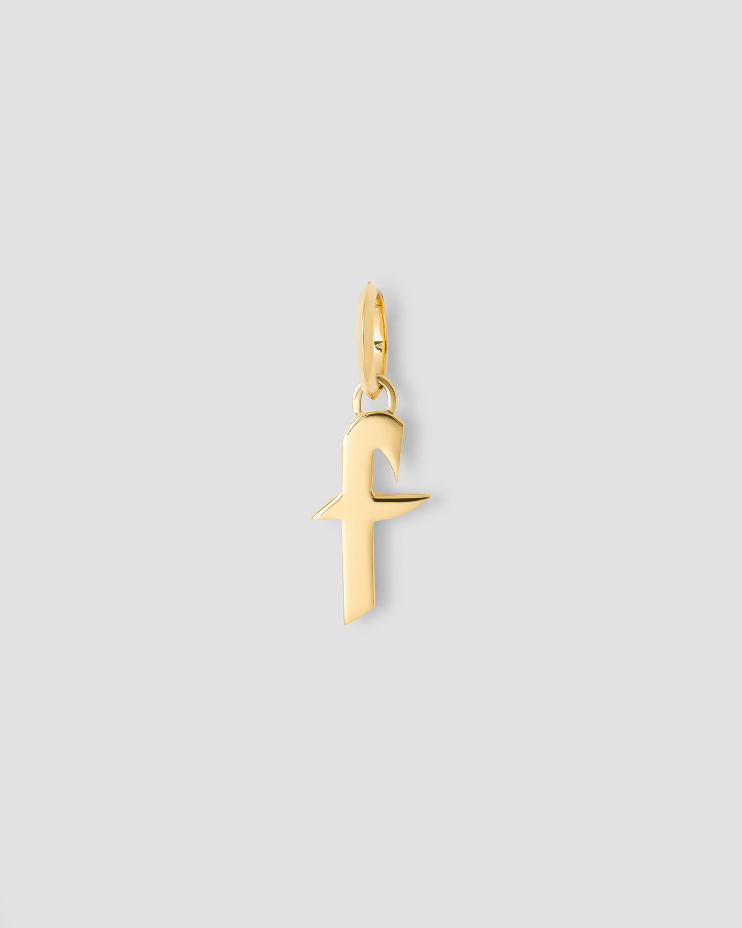 Lower Case Gothic Letter Charm in 14K Yellow Gold
