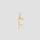 Minimal Block Letter Charm in 14K Yellow Gold