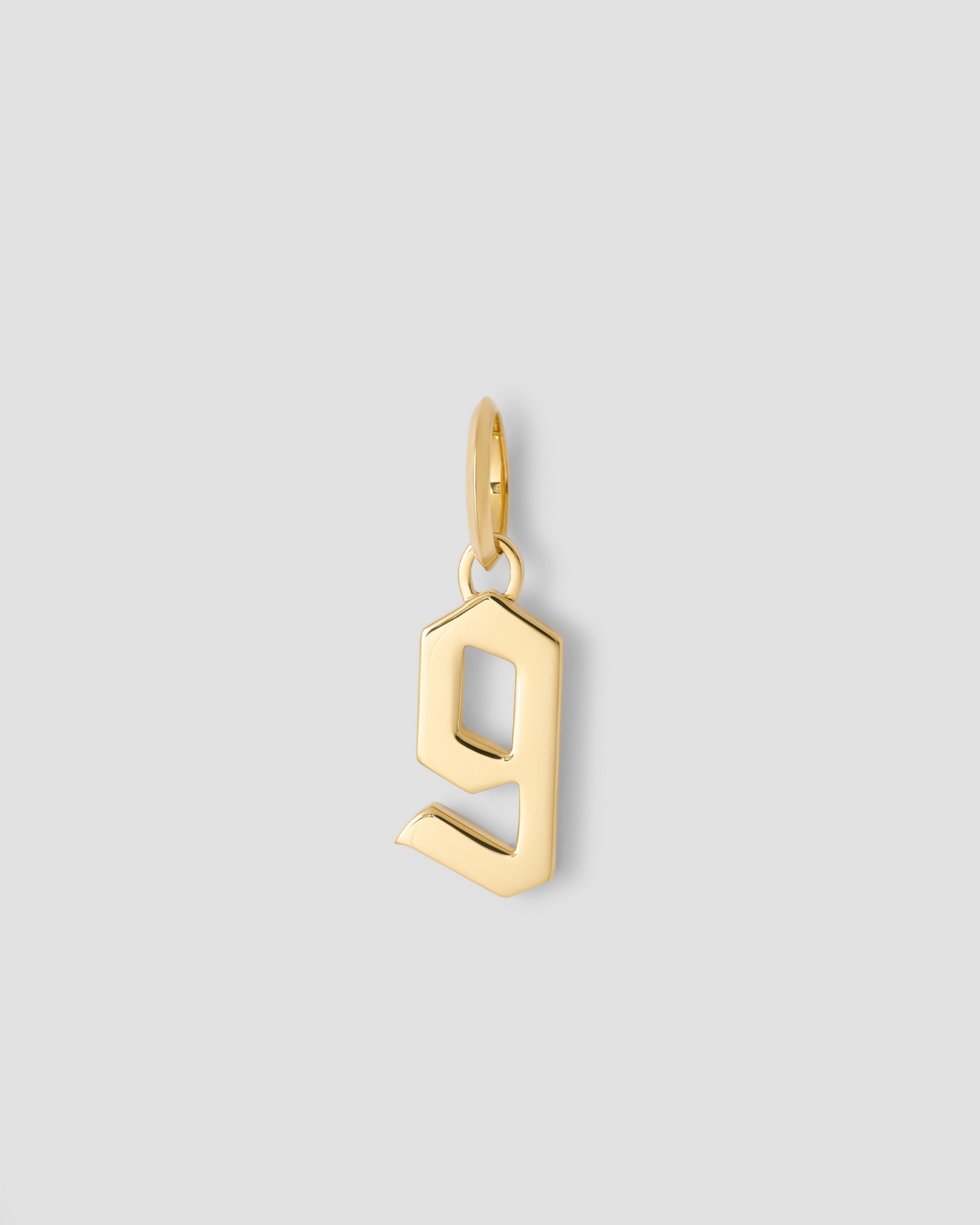 Lower Case Gothic Letter Charm in 14K Yellow Gold