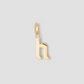 Lower Case Gothic Letter Charm in 14K Yellow Gold