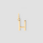 Minimal Block Letter Charm in 14K Yellow Gold