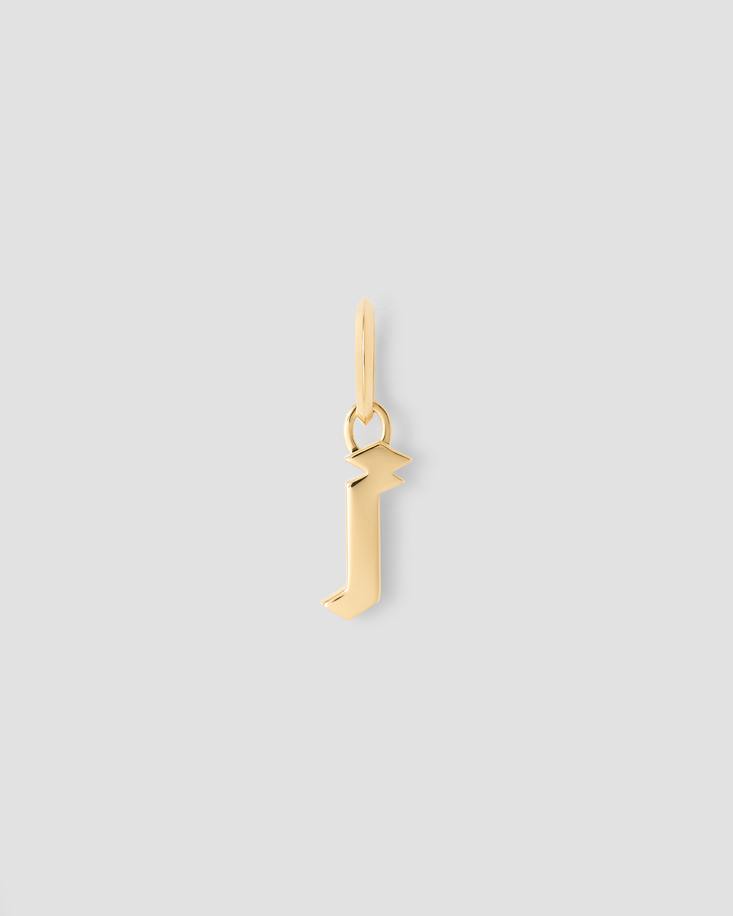 Lower Case Gothic Letter Charm in 14K Yellow Gold