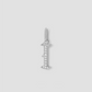 Capital Gothic Letter Charm with Pavé White Diamonds