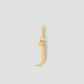 Lower Case Gothic Letter Charm in 14K Yellow Gold