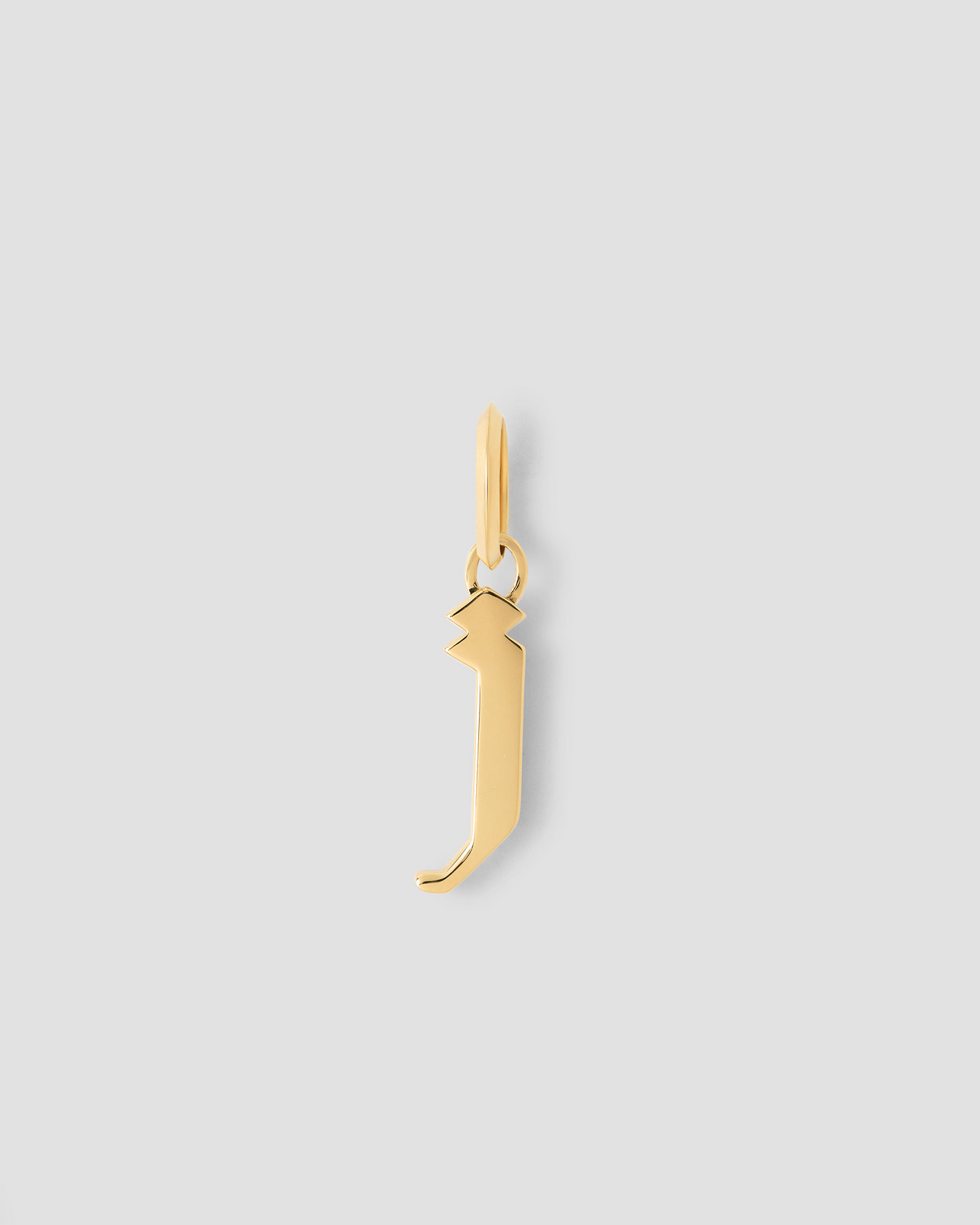 Lower Case Gothic Letter Charm in 14K Yellow Gold