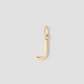 Minimal Block Letter Charm in 14K Yellow Gold