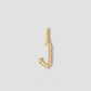 Capital Gothic Letter Charm with Pavé White Diamonds