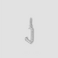 Capital Gothic Letter Charm with Pavé White Diamonds