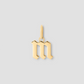 Lower Case Gothic Letter Charm in 14K Yellow Gold