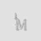 Capital Gothic Letter Charm with Pavé White Diamonds