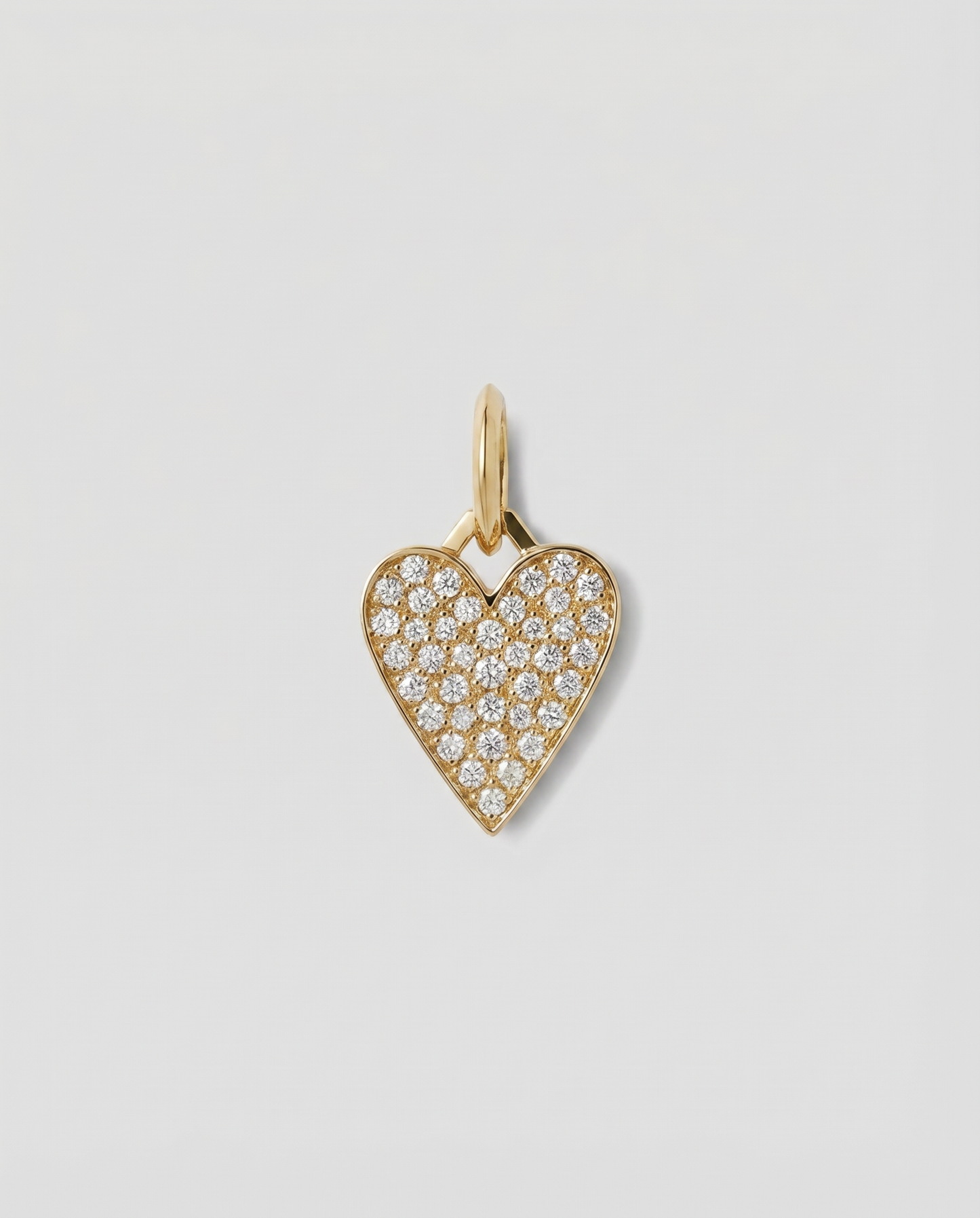 Medium Heart with Pavé White Diamonds