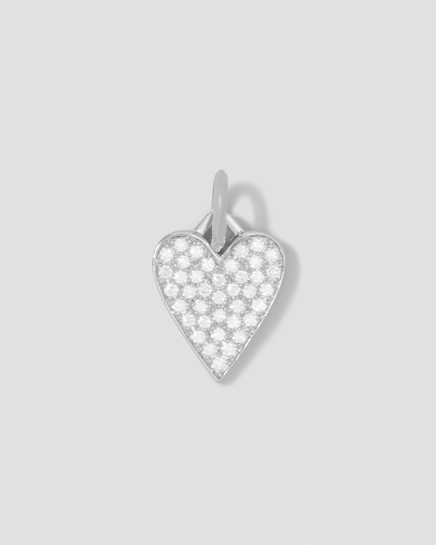 Medium Heart with Pavé White Diamonds