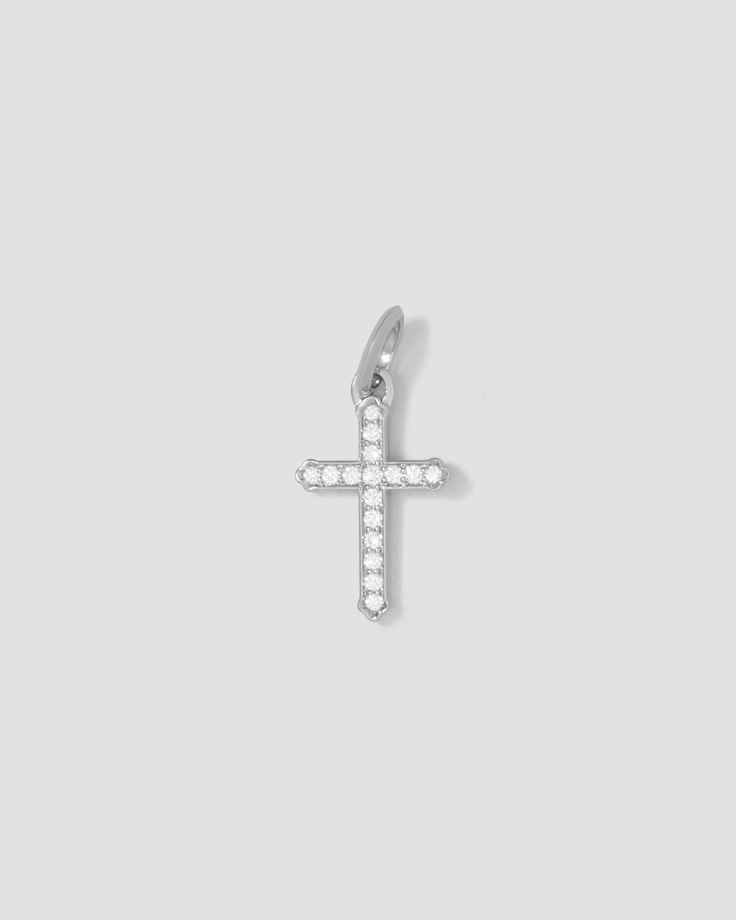 Small Royal Cross with Pavé White Diamonds
