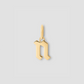 Lower Case Gothic Letter Charm in 14K Yellow Gold