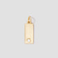 Mini Dog Tag with Diamond 18K Yellow Gold