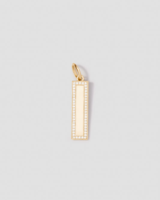 Luxe Narrow Classic Dog Tag in 18K Yellow Gold
