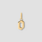 Lower Case Gothic Letter Charm in 14K Yellow Gold
