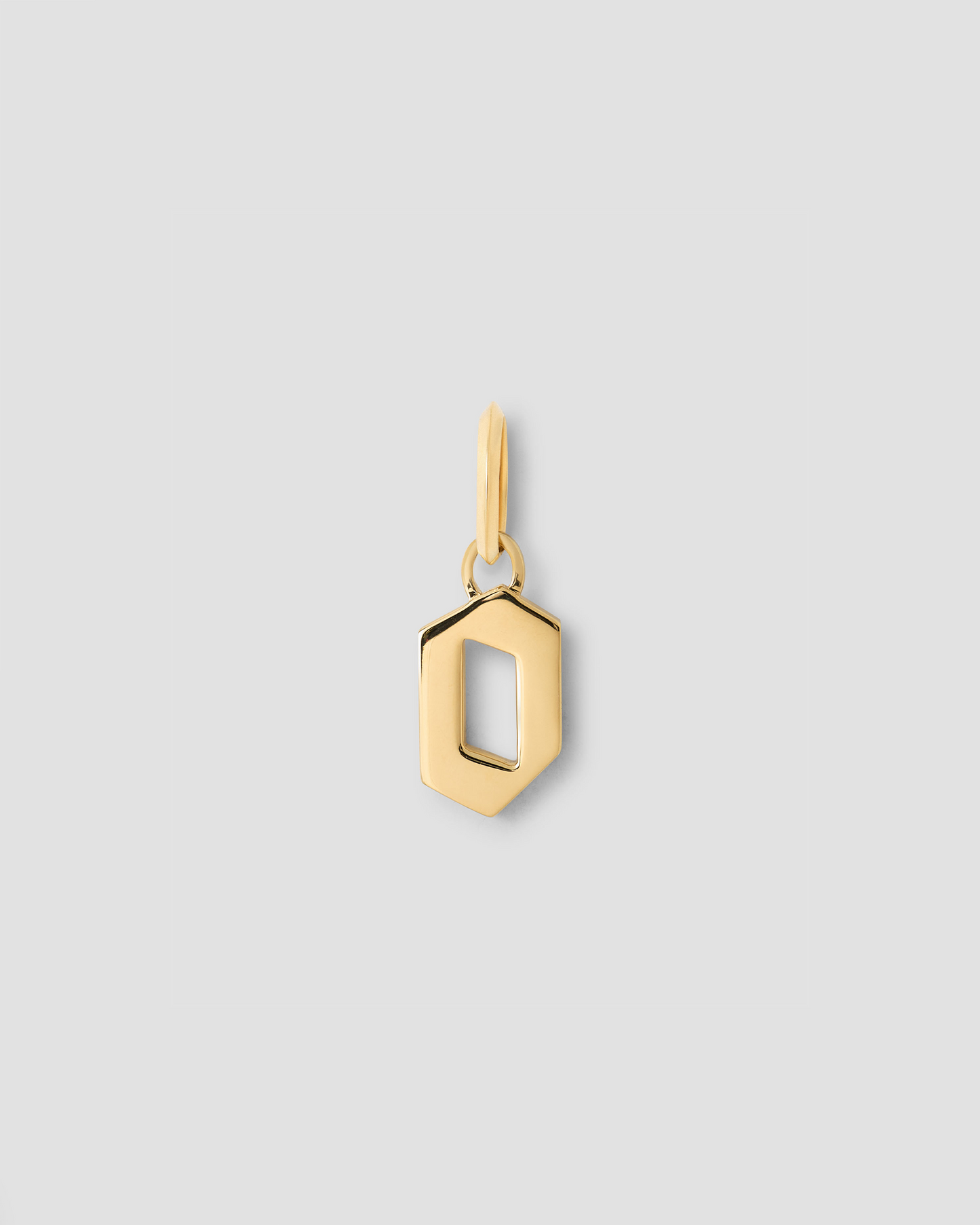 Lower Case Gothic Letter Charm in 14K Yellow Gold
