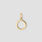 Minimal Block Letter Charm in 14K Yellow Gold