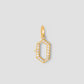 Capital Gothic Letter Charm with Pavé White Diamonds